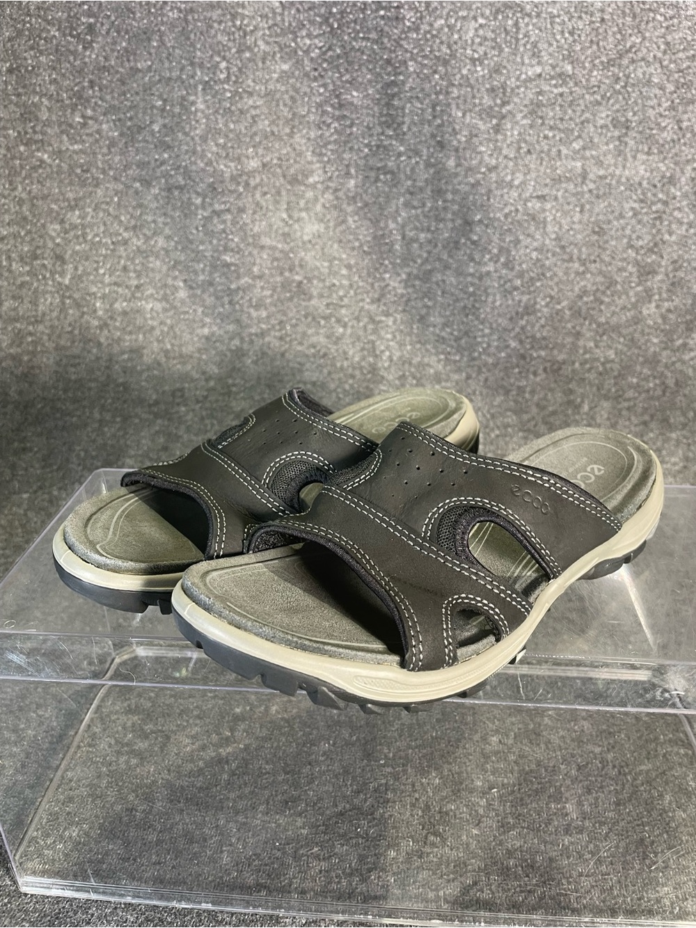 ECCO Offroad Lite Black Grey Slide Sport Sandals Women's 39 / 8-8.5